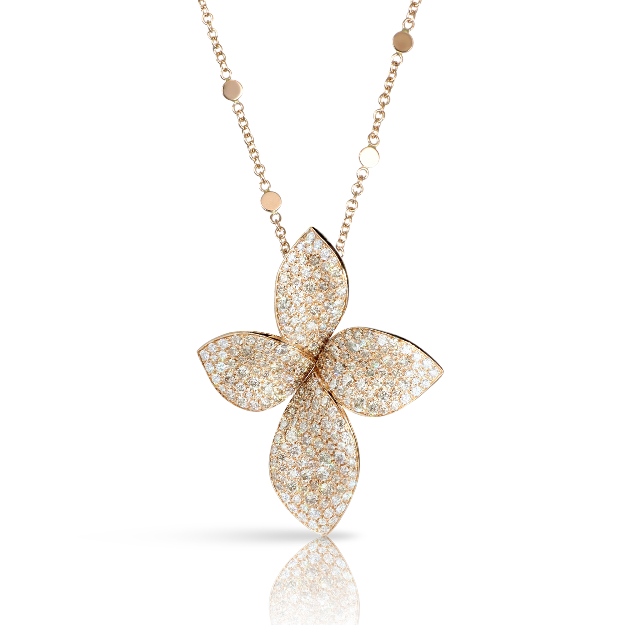 Giardini Segreti Necklace in 18k Rose Gold & Diamonds | Pasquale Bruni