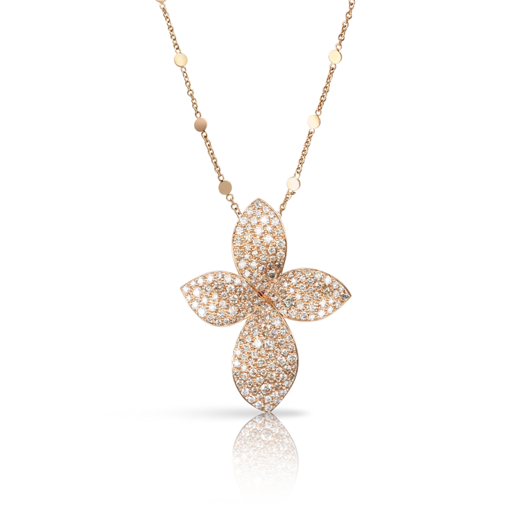 Giardini Segreti Necklace in 18k Rose Gold & Diamonds | Pasquale Bruni