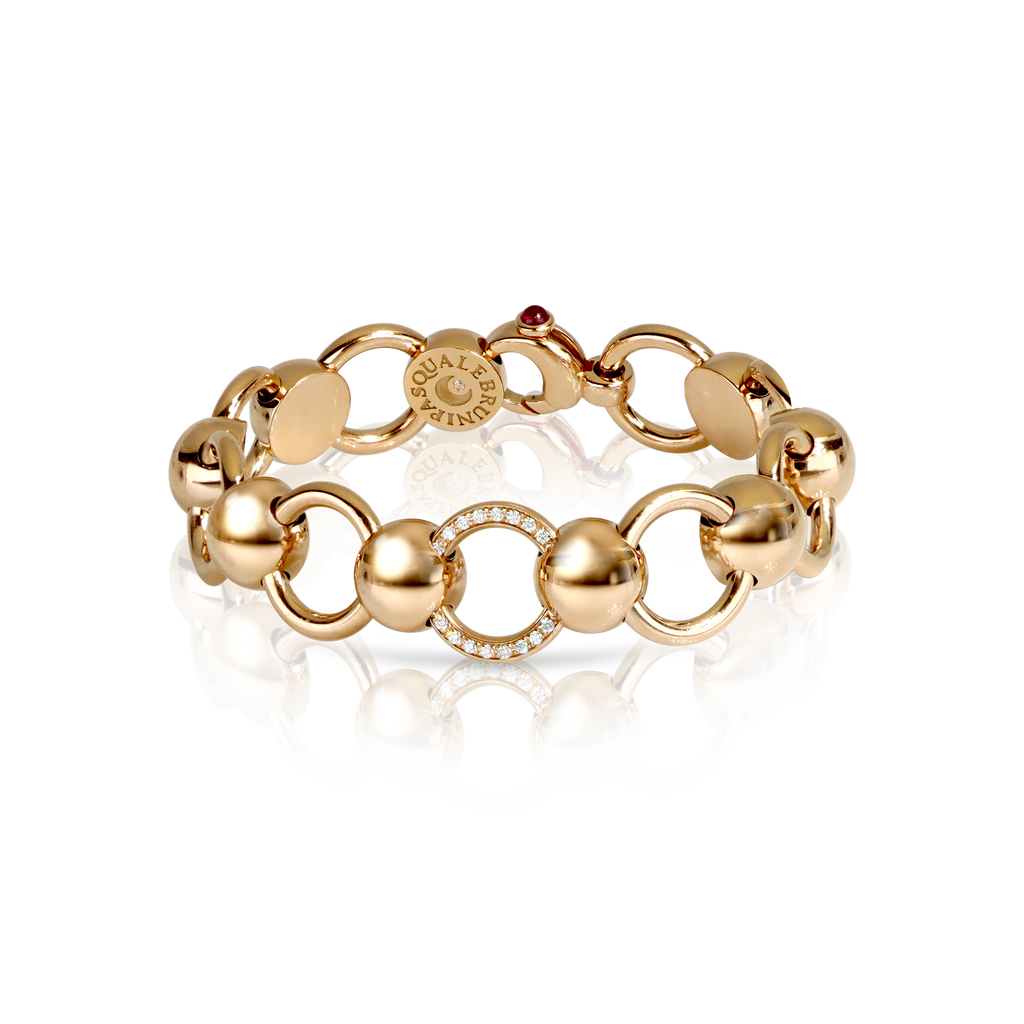 Luce Small link chain Bracelet in 18k Rose Gold | Pasquale Bruni