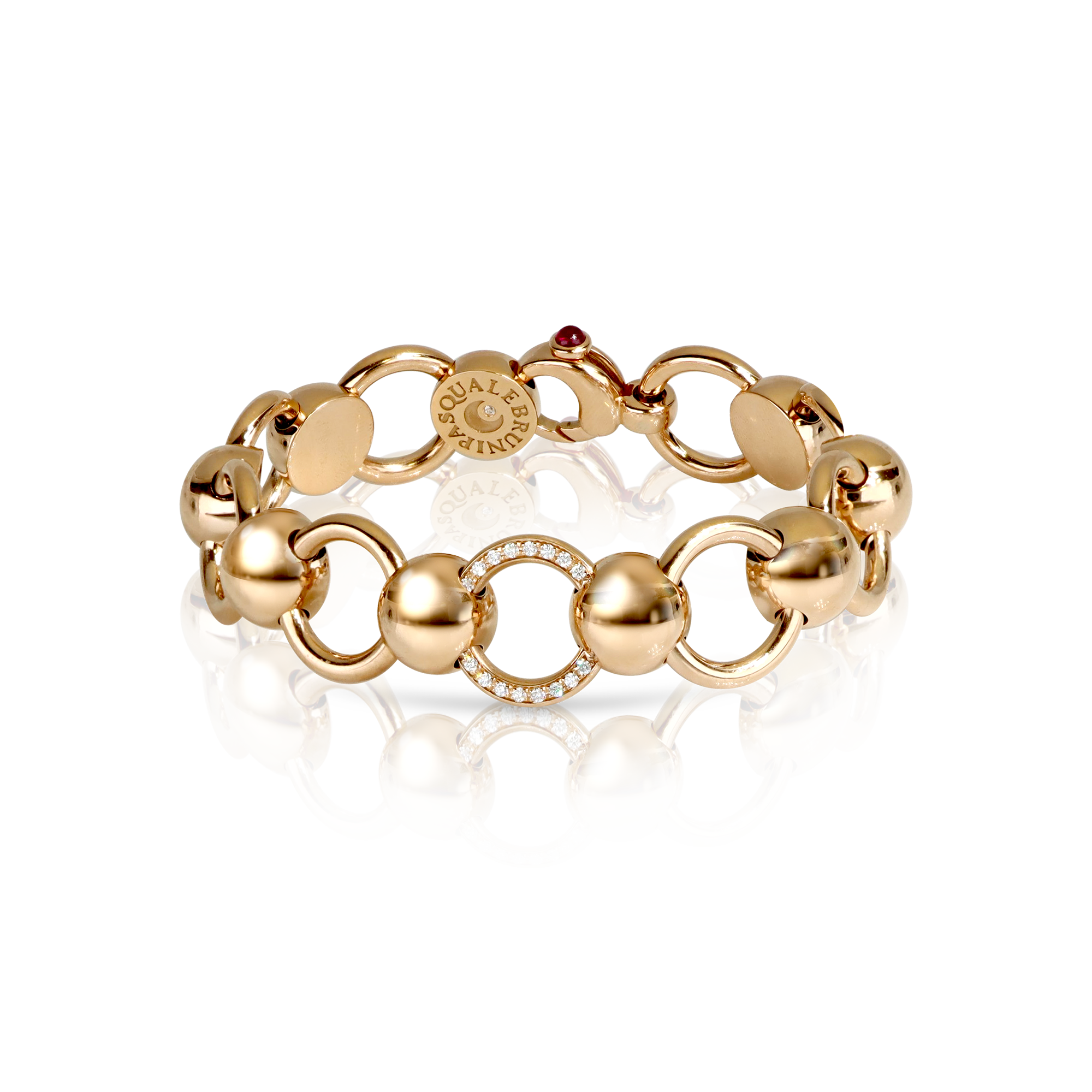 Luce Small link chain Bracelet in 18k Rose Gold | Pasquale Bruni