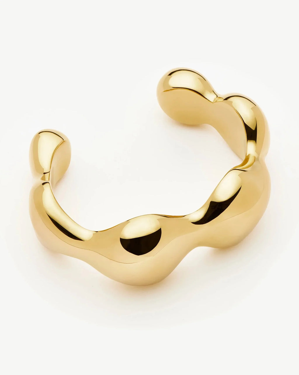 Eny Puffy Dome Statement Cuff Bracelet | 18ct Gold Plated
