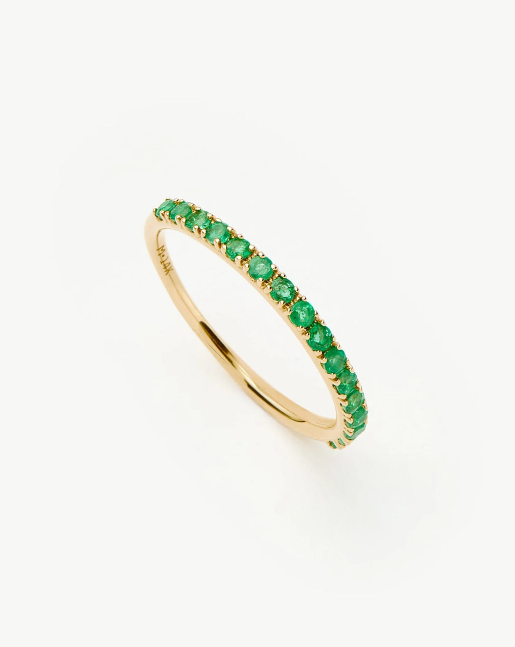 Fine Half Emerald Eternity Ring | 14ct Solid Gold/Emerald