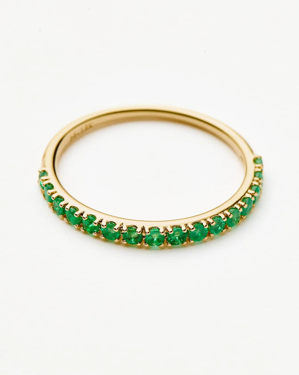 Fine Half Emerald Eternity Ring | 14ct Solid Gold/Emerald