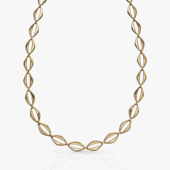 9ct Gold Open Eye Link Necklace