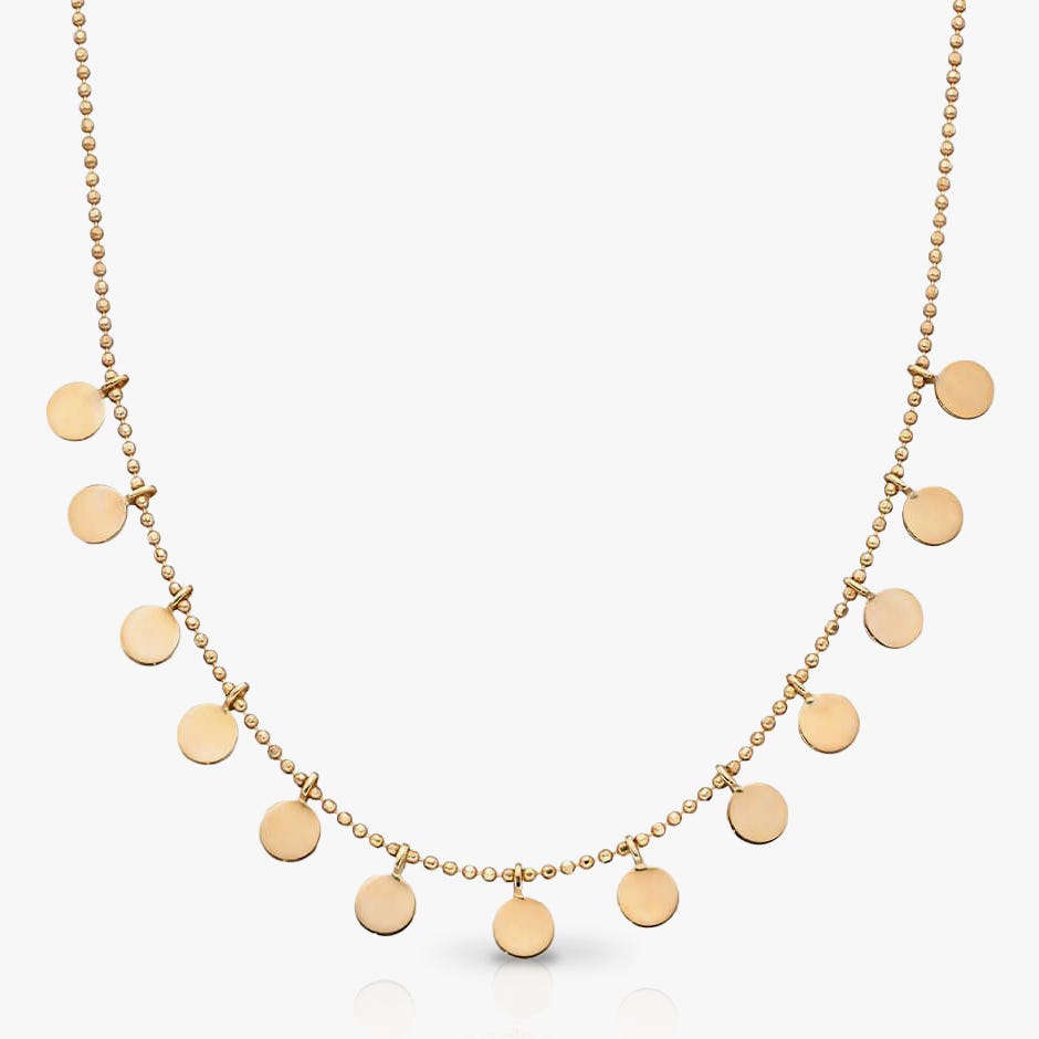 9ct Gold Open Eye Link Necklace