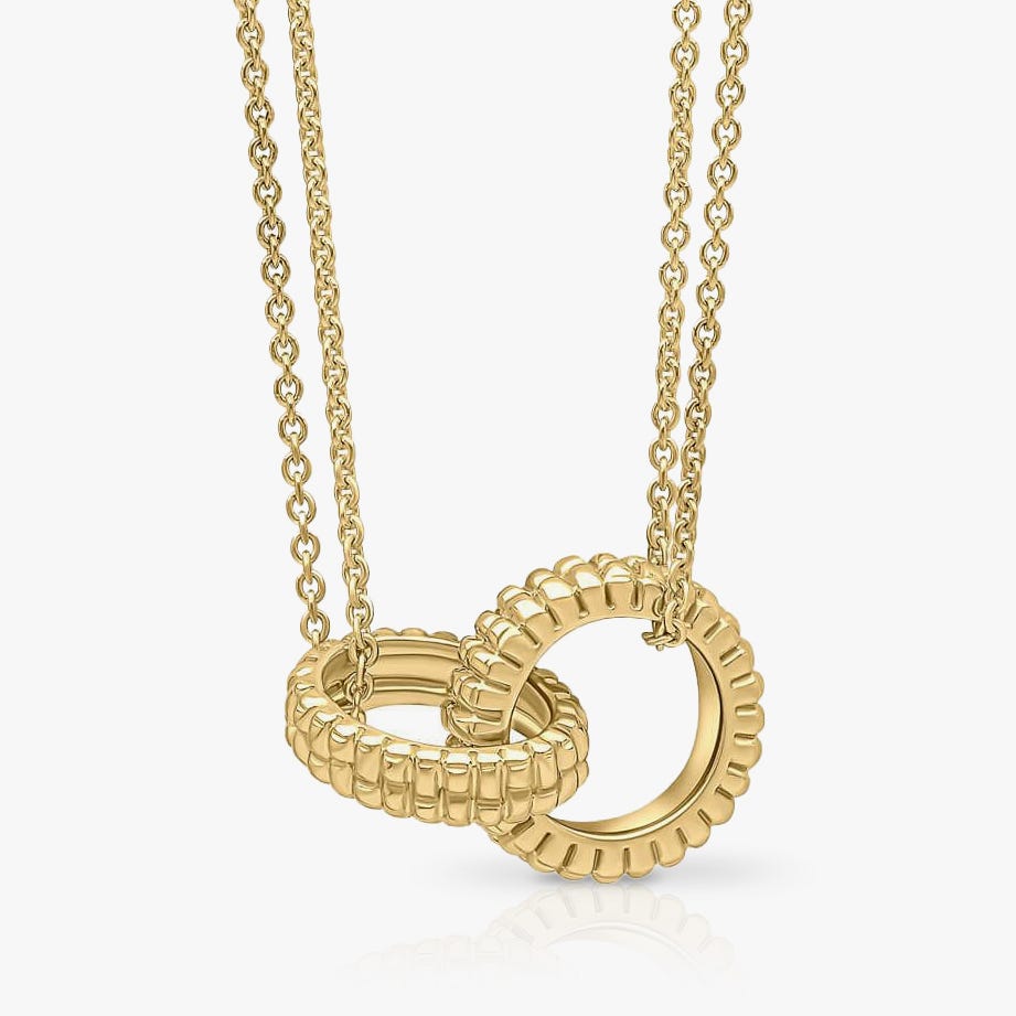 9ct Gold Open Eye Link Necklace