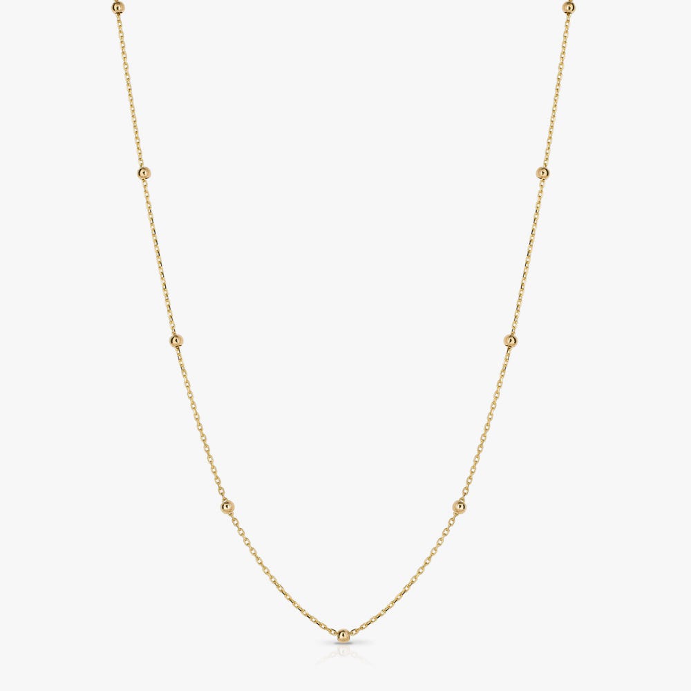 9ct Gold Open Eye Link Necklace